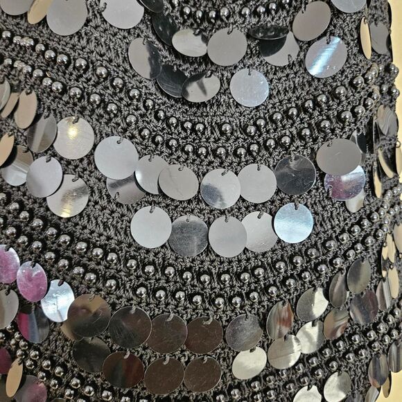 y2k mcbling gyaru black sequin slouchy bag - Picture 5 of 5